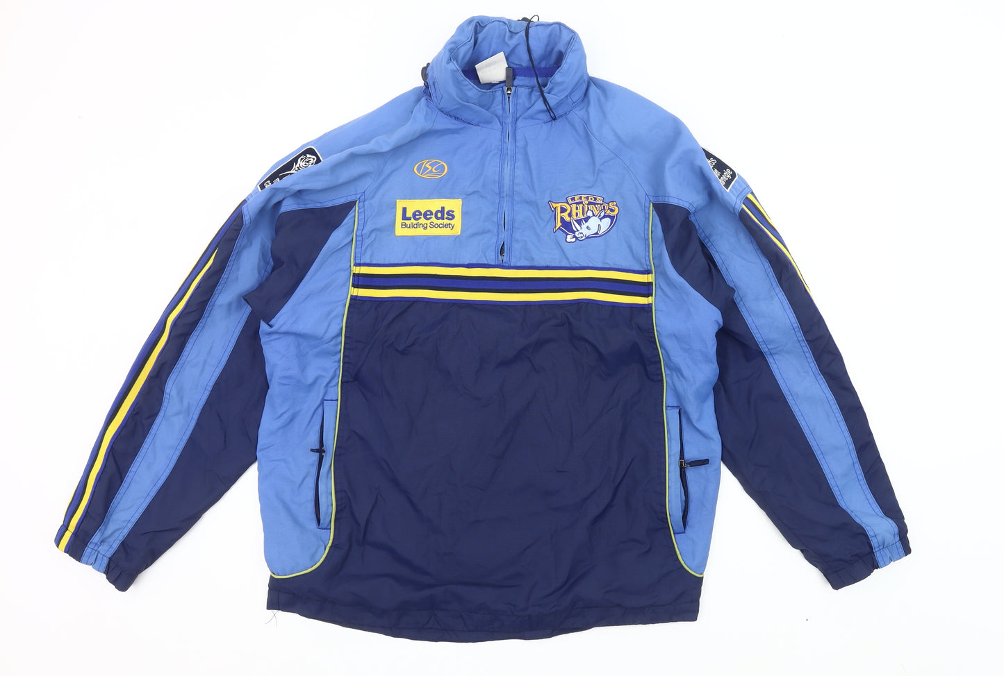 ISC Leeds Rhinos Men’s Blue Small Rugby Windbreaker Jacket