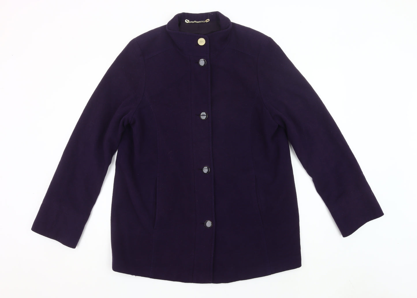 Marks and Spencer Women’s Purple Wool Blend Mid-Length Coat Size 14