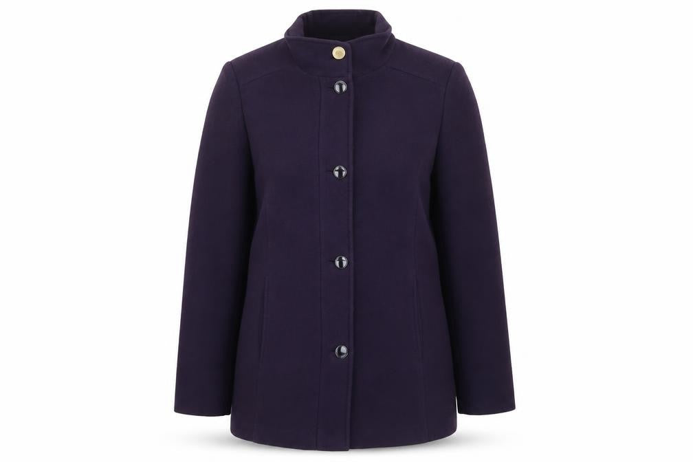 Marks and Spencer Women’s Purple Wool Blend Mid-Length Coat Size 14