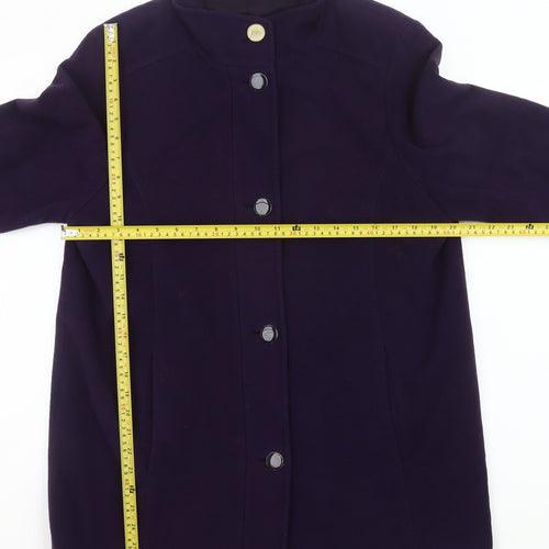 Marks and Spencer Women’s Purple Wool Blend Mid-Length Coat Size 14