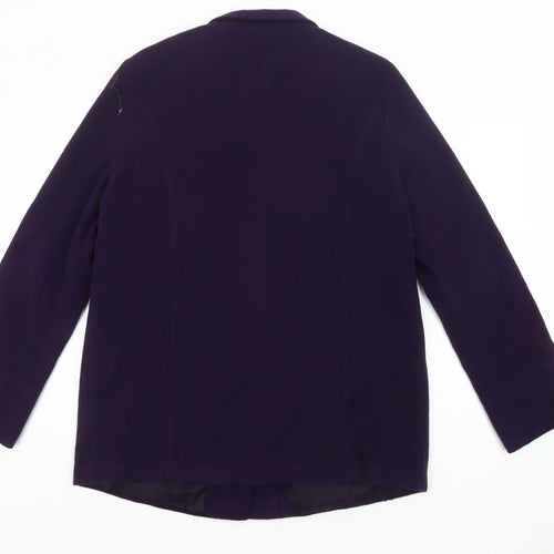 Marks and Spencer Women’s Purple Wool Blend Mid-Length Coat Size 14