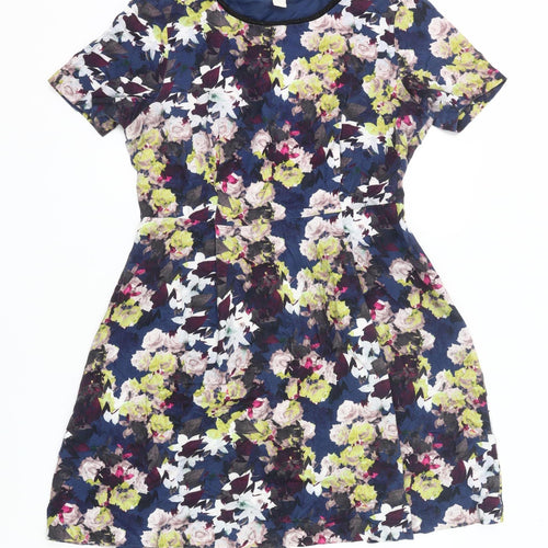Monsoon Women Multicoloured Floral Fit & Flare Dress Size 14