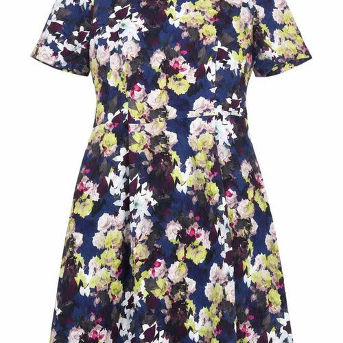 Monsoon Women Multicoloured Floral Fit & Flare Dress Size 14