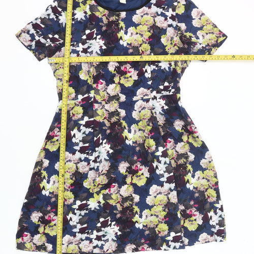 Monsoon Women Multicoloured Floral Fit & Flare Dress Size 14