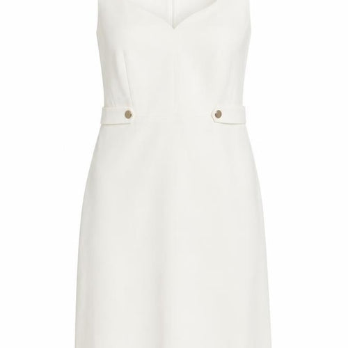 Dorothy Perkins Women Ivory Sheath Dress UK 12 Sleeveless Workwear