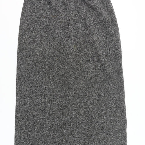 Liz Claiborne Women’s Grey Midi Pencil Skirt Size S Cotton Blend