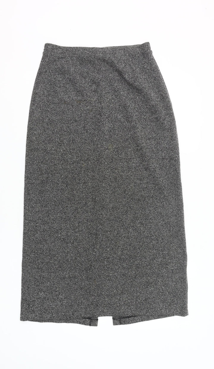 Liz Claiborne Women’s Grey Midi Pencil Skirt Size S Cotton Blend