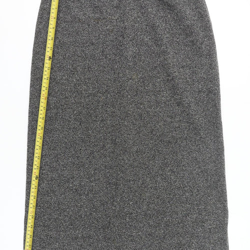 Liz Claiborne Women’s Grey Midi Pencil Skirt Size S Cotton Blend