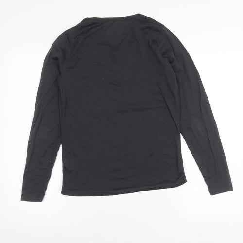 Howies Women’s Black Long Sleeve Cotton T-Shirt Size M