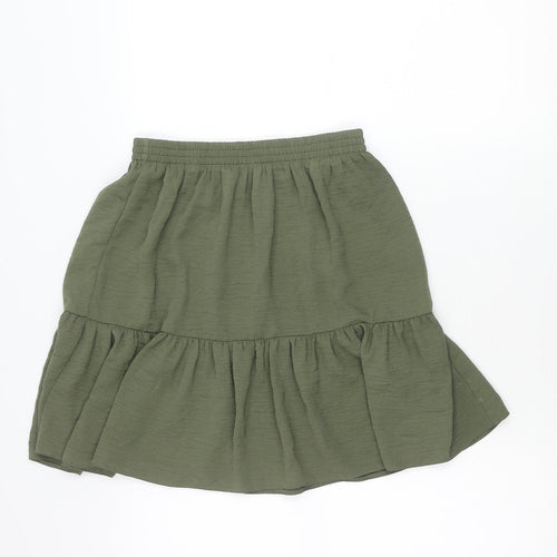 New Look Women’s Green Peasant Short Skirt Size 8 Polyester Summer Casual