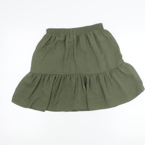 New Look Women’s Green Peasant Short Skirt Size 8 Polyester Summer Casual