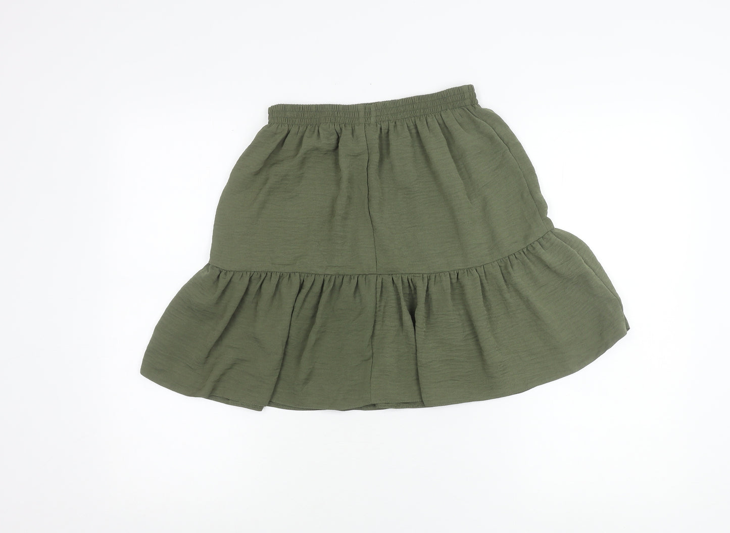 New Look Women’s Green Peasant Short Skirt Size 8 Polyester Summer Casual