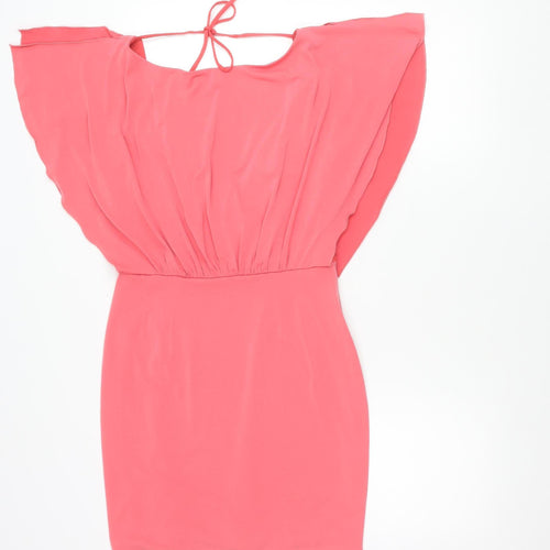 Jessica Simpson Women's Pink Size 10 Asymmetric Short Cocktail Dress