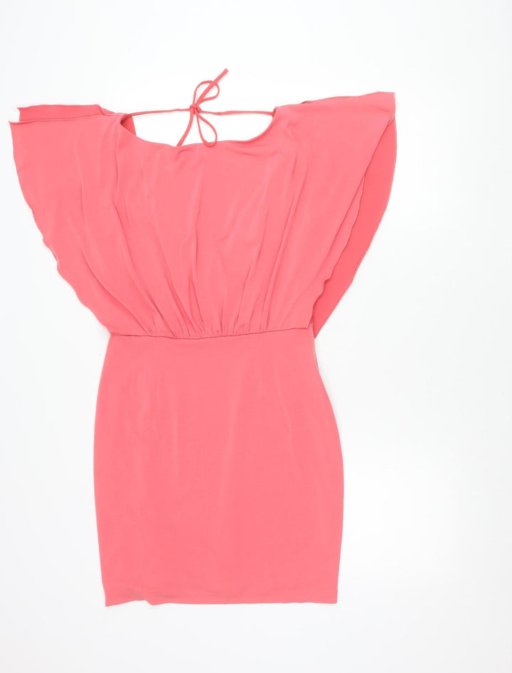 Jessica Simpson Women's Pink Size 10 Asymmetric Short Cocktail Dress