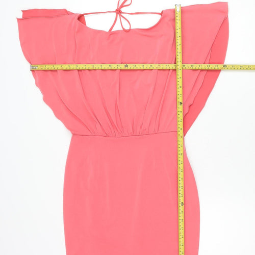 Jessica Simpson Women's Pink Size 10 Asymmetric Short Cocktail Dress