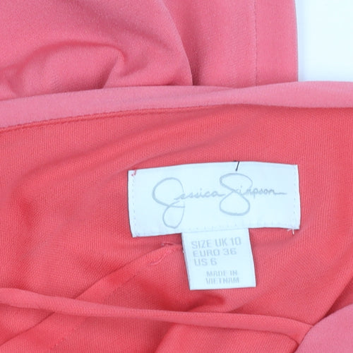 Jessica Simpson Women's Pink Size 10 Asymmetric Short Cocktail Dress