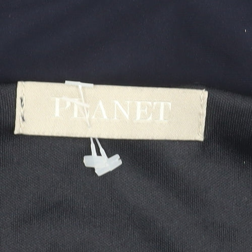 Planet Women’s Navy Blue Size 12 Wrap Dress Long Sleeve Knee Length