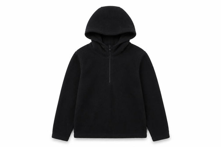 Mountain Warehouse Girls Black Fleece Hoodie 9-10 Years Pullover 1/2 Zip