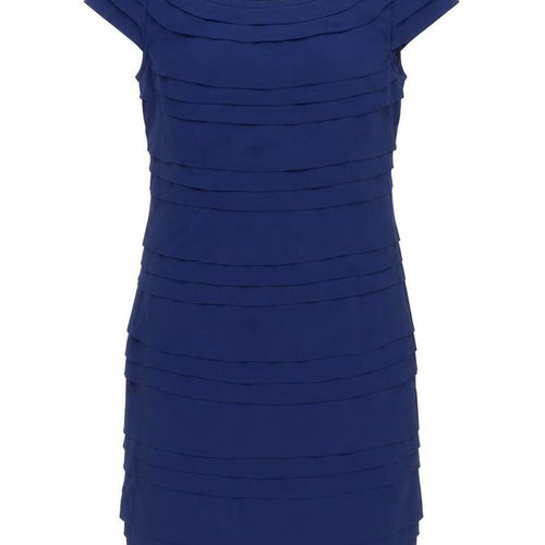 French Connection Women’s Blue Sheath Dress Size 6 Pleated Short