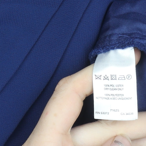 French Connection Women’s Blue Sheath Dress Size 6 Pleated Short