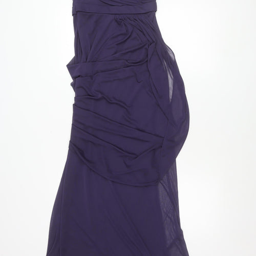 David's Bridal Women Purple Strapless Evening Dress Size 8