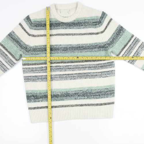 Marks and Spencer Men’s Multicoloured Striped Knit Pullover Jumper M