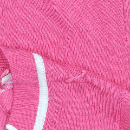 M&Co Women’s Pink Scoop Neck Bow Accent Pullover Jumper Size 16