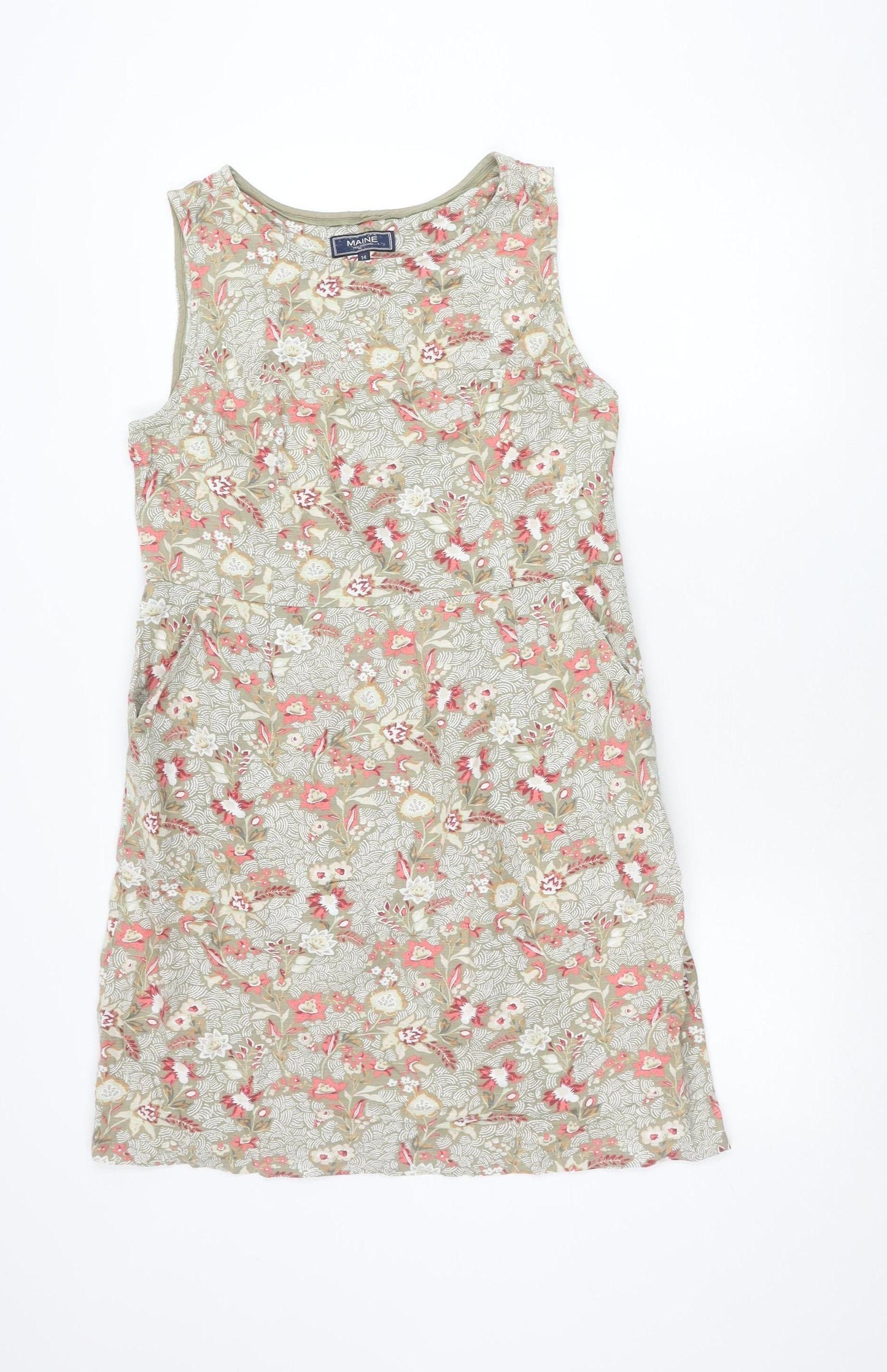 Maine New England Womens Multicoloured Floral Shift Dress Size 14