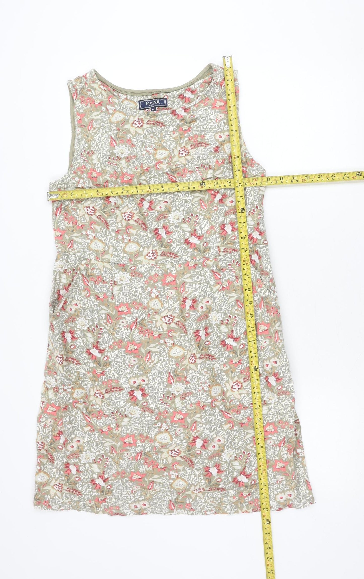 Maine New England Womens Multicoloured Floral Shift Dress Size 14