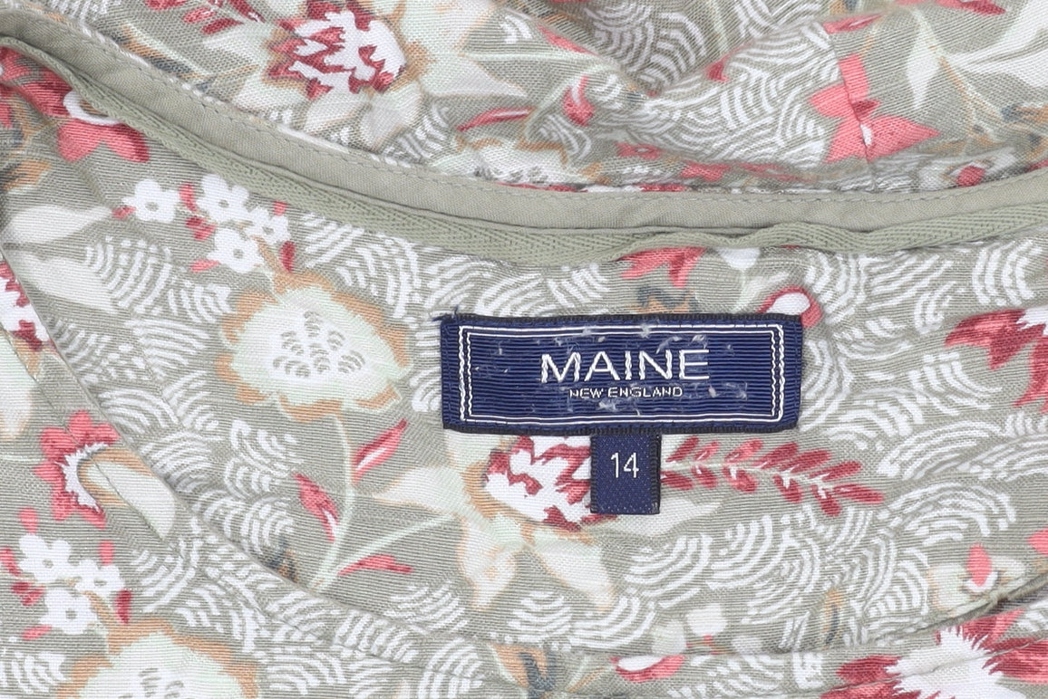 Maine New England Womens Multicoloured Floral Shift Dress Size 14
