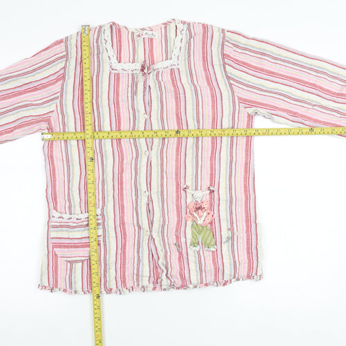 Macro Jones Women’s Pink Striped Cotton Tunic Shirt L