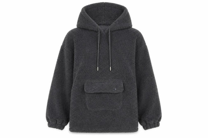 Nasty Gal Women’s Grey Hooded Pullover Hoodie Size 10 Fleece