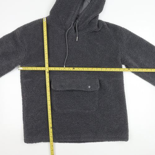 Nasty Gal Women’s Grey Hooded Pullover Hoodie Size 10 Fleece