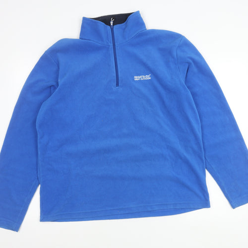 Regatta Mens Blue XL Fleece Pullover Sweatshirt Outdoor Zip Top