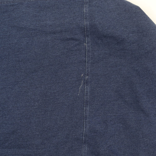 Tu Women Blue Shift Dress Size 10 Knee Length 3/4 Sleeve