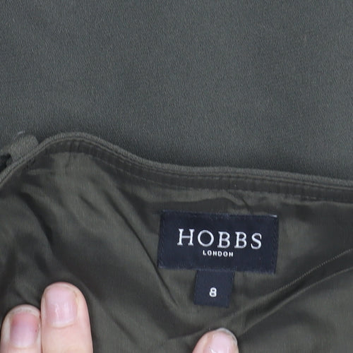 Hobbs Women’s Green Size 8 Pencil Skirt Button Detail Workwear