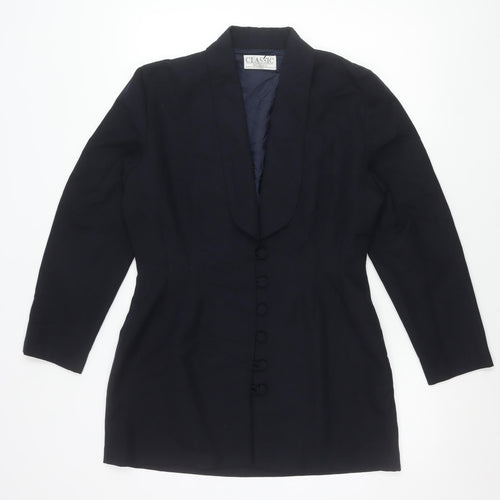 Classic Woman Black Shawl Collar Suit Jacket Size 14 Women’s Formal Workwear