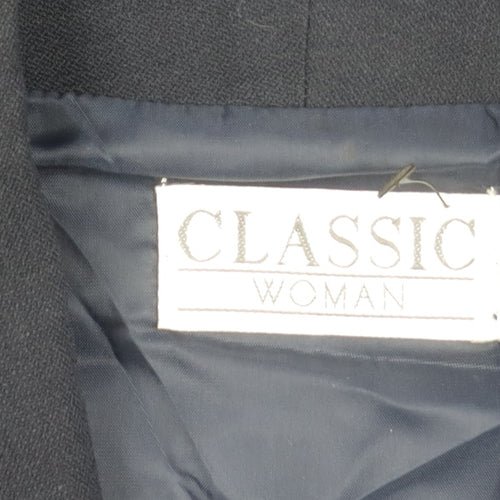 Classic Woman Black Shawl Collar Suit Jacket Size 14 Women’s Formal Workwear