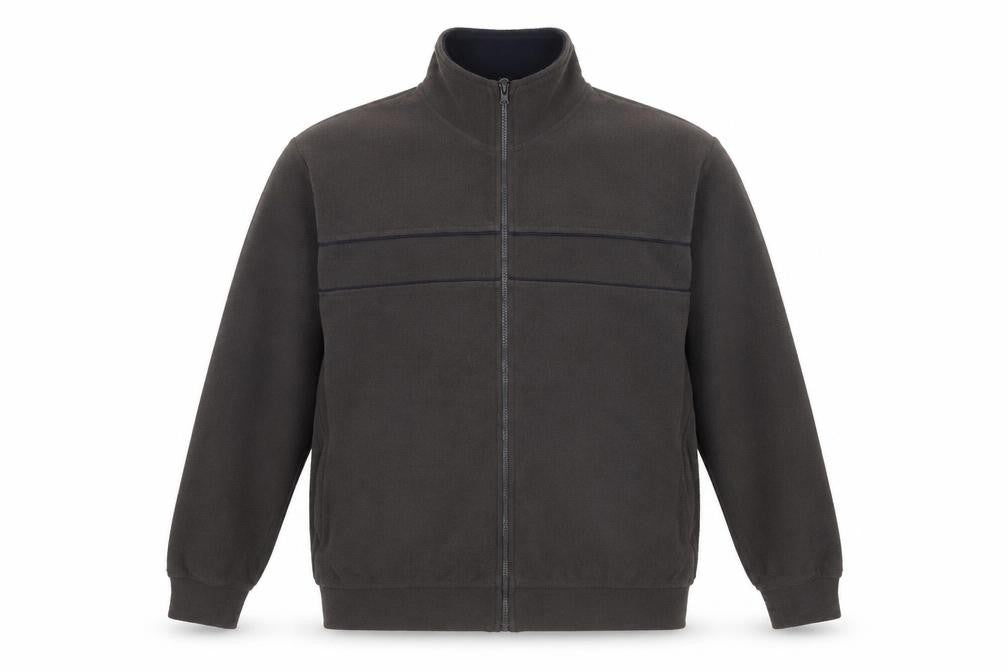 Front view of BHS Men’s Grey Fleece Full Zip Jacket Medium 38-40in