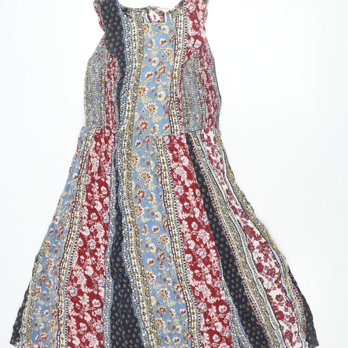 Fat Face Womens Multicoloured Floral A-Line Summer Dress Size 8