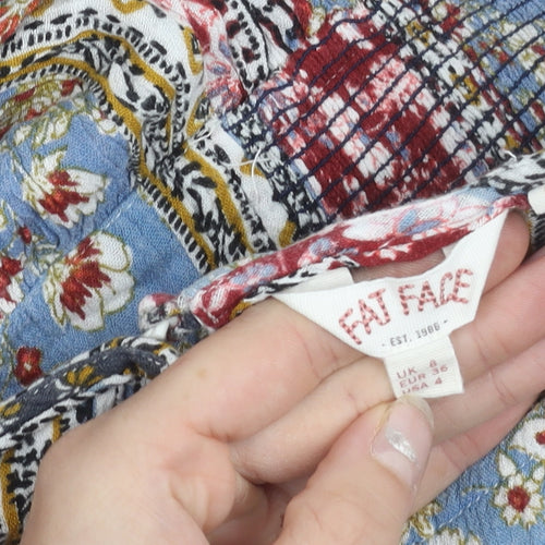Fat Face Womens Multicoloured Floral A-Line Summer Dress Size 8