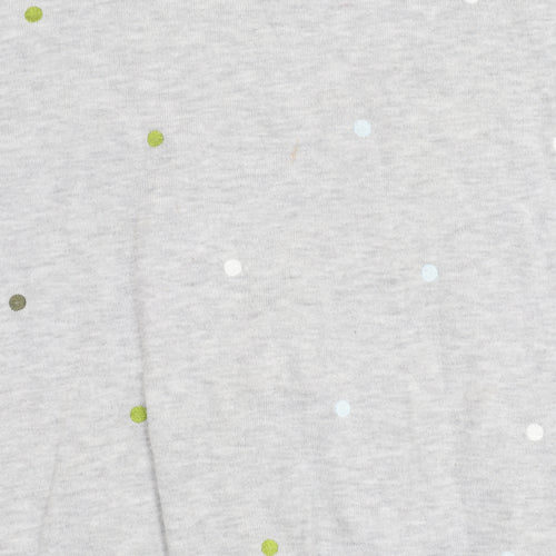 E-vie Womens Grey Polka Dot Crew Neck Pullover Jumper Size M