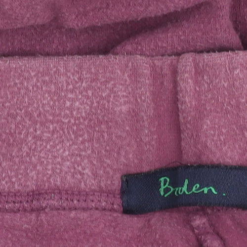 Boden Women’s Purple Capri Trousers XL Cotton Blend Stretch Drawstring