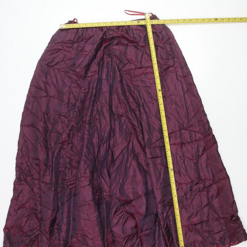 Dorin Frankfurt Womens Purple Midi A-Line Skirt Size 10 Viscose
