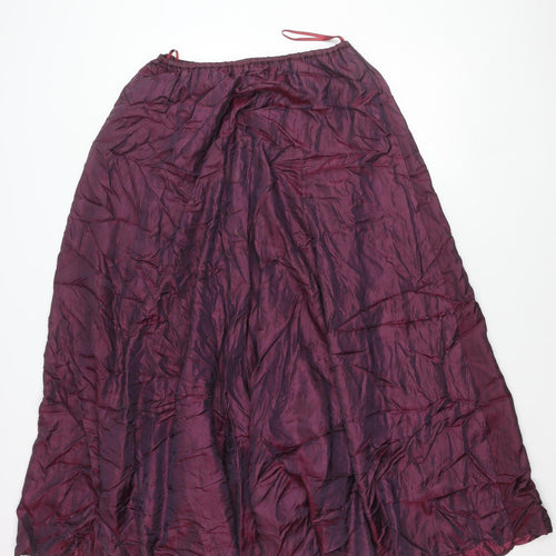 Dorin Frankfurt Womens Purple Midi A-Line Skirt Size 10 Viscose