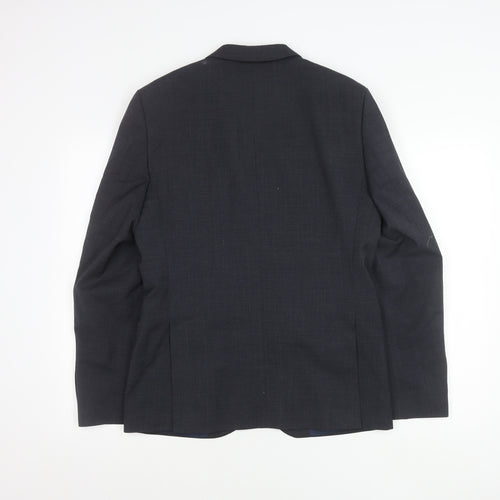 Marks and Spencer Men's Grey Wool Blend Blazer Jacket 38in M