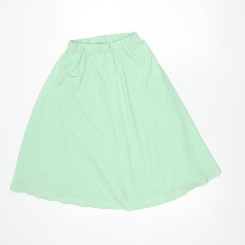 Missguided Womens Green A-Line Knee Length Skirt Size 6 Regular