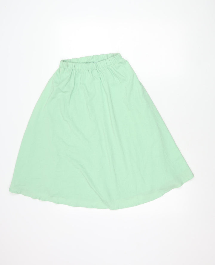 Missguided Womens Green A-Line Knee Length Skirt Size 6 Regular