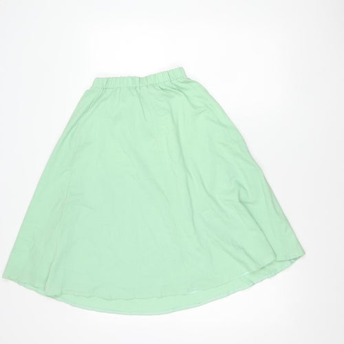Missguided Womens Green A-Line Knee Length Skirt Size 6 Regular