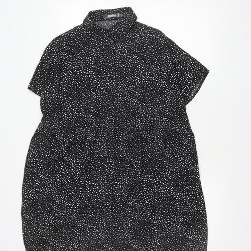 Missguided Women’s Black Polka Dot Shift Mini Dress UK 10